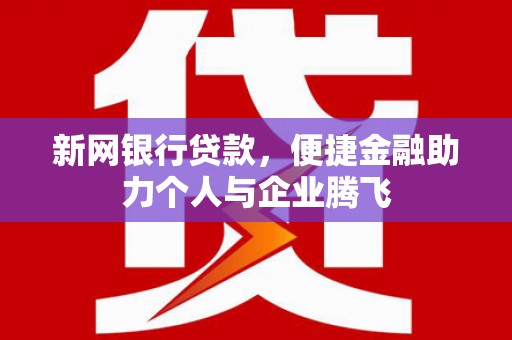 东港新网银行贷款，便捷金融助力个人与企业腾飞