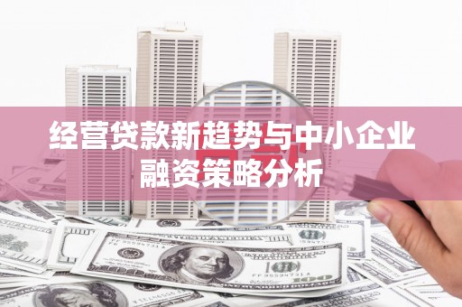 东港经营贷款新趋势与中小企业融资策略分析